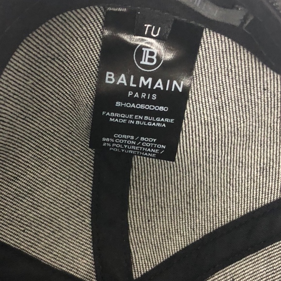 X SOLD X BALMAIN DENIM STYLE BASEBALL CAP - Picture 3 of 4